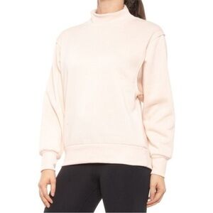 Gaiam Light Pink Mock Neck Pull Over Sweatshirt